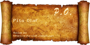 Pits Olaf névjegykártya